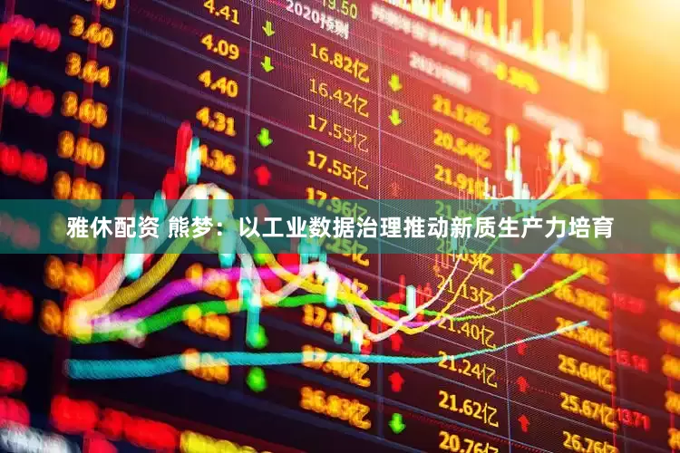 雅休配资 熊梦：以工业数据治理推动新质生产力培育